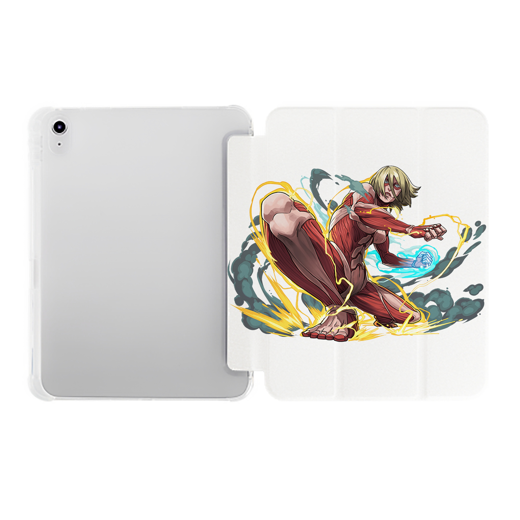 （画像用） 進撃の巨人 Attack on Titan IPad ケース ペン収納付き 三つ折りスタンド PUレザー×シリコン 対応機種9.5/10.5/10.9インチ
